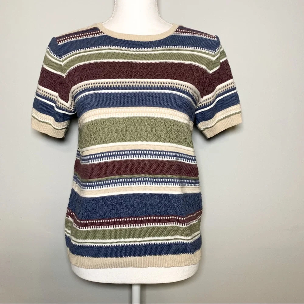 Vintage Alfred Dunner Striped Sweater T-shirt